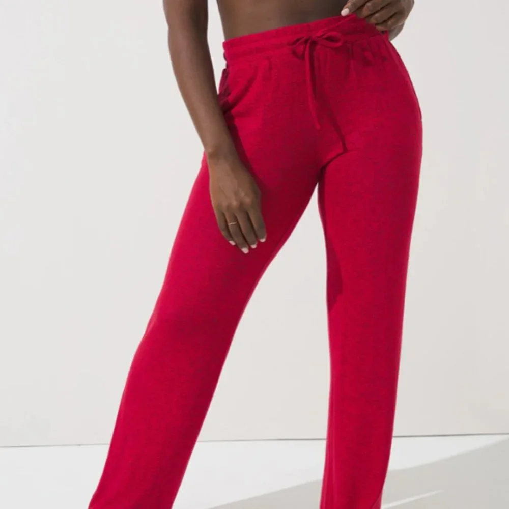 NWT Soma Brushed Cozy Pajama Lounge Set Red - Picture 6 of 9